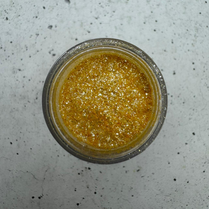 Изображение Глиттер мелкая фракция желтый блеск